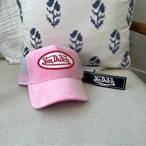 Von Dutch Pink and White Trucker Hat